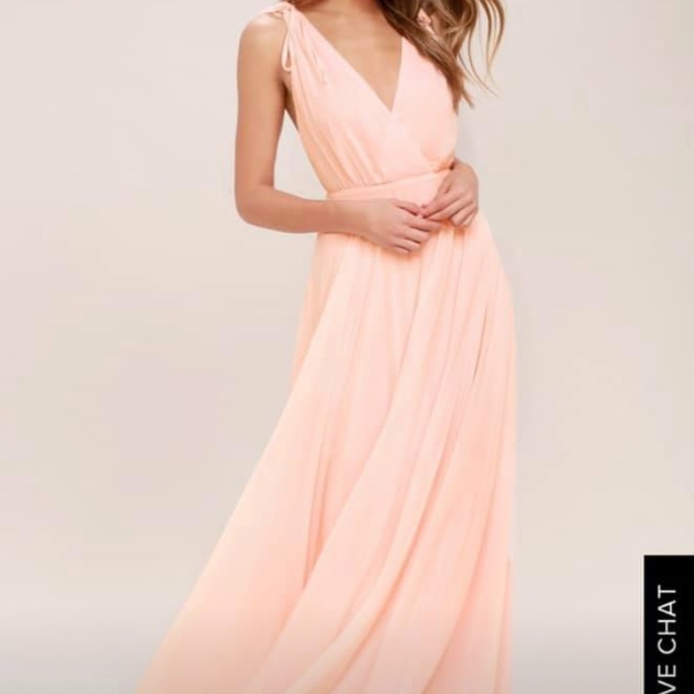 LuLus XS Blush Pink Bridesmaid Dress